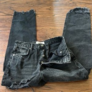 FREE PEOPLE black ripped jeans- size 26